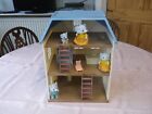 Sylvanian Families Sky Blue Terrace  gift Set vgc with figures