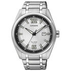 Orologio Uomo CITIZEN SUPER TITANIO Eco-Drive Ref AW1240-57B Quadrante Argento