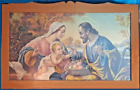 Antica  icona capoletto Sacra Famiglia Madonna Maria Gesù San Giuseppe e frutta