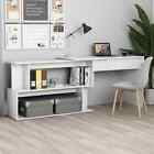 vidaXL Scrivania Angolo Bianco Lucido 200x50x76 cm Legno Multistrato