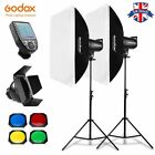 UK Godox 800W SK400II 2.4G Studio Flash Light with Xpro Trigger Barn door stand