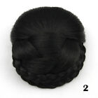 Womens Styled Chignon Braided Hair Bun Clip In Hairpieces Extension