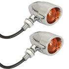 FRECCE MOTO CUSTOM UNIVERSALI LAMPADINA CROMATE METALLO M19