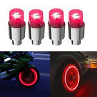 4x Car Auto Wheel Tire Tyre Air Valve Stem LED Light Caps Cover Red Accessories