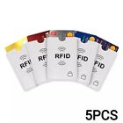 5 CUSTODIE CARTA DI CREDITO BANCOMAT PROTEZIONE BLOCCO CONTACTLESS RFID NFC