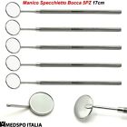 Specchietti Manici Dentali Specchi Igiene Orale Specchietto Bocca Dentista Set 5