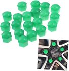 20 TAPPI COPRI DADI COLORATI 17MM PER RUOTE COPRI BULLONI AUTO ABS VERDE PAVIA