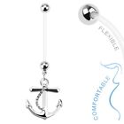 Piercing Ombelico Di Gravidanza Ancora Navy