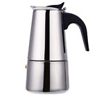 CAFFETTIERA ACCIAIO INOX MOKA MACCHINA CAFFE ESPRESSO CAFFE NAPOLETANO 4 TAZZE