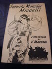 " Spartito Senorita Matador Micaelli V.Marceau "