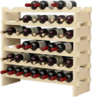 Scaffale per Vino in Legno Da Appoggio per Vino, Scaffali per Esposizione, 48 Bo