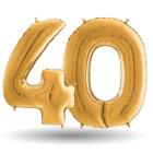 Pallone compleanno numero 40 anni ORO 101cm palloncini gonfiabile aria, ELIO