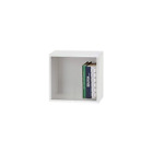 Cubo componibile libreria multiuso 35X29X35 CM Bianco Alpes mobile arredo in kit