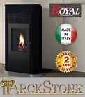 Royal Roberta E Air 80 Nero 8,6 Kw Stufa Pellet Ermetica Riscalda Aria Ventilata