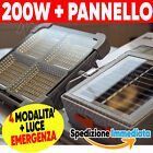 ⭐FARO 200W,LED PANNELLO SOLARE 🔀4 MODALITA  LUCE: CALDA/FREDDA/NEUTRA/SOS USB-C