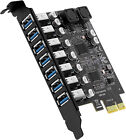 SupaGeek Scheda di espansione PCIe USB 3.0 a 7 porte, porta PCI Express USB 3.2