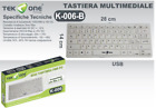 MINI TASTIERA MULTIMEDIALE CAVO USB KEYBOARD ERGONOMICA ULTRA SOTTILE COMPUTER