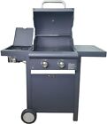 BARBECUE A GAS PIETRA LAVICA BBQ 2 FUOCHI + FORNELLO LATERALE E COPERCHIO 37793