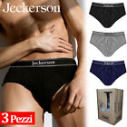 6 pezzi pack SLIP UOMO JECKERSON MUTANDE INTIMO COTONE BIELASTICO BOXER regalo