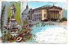 AK Berlin -  Litho, Oper und Schiller Denkmal, gelaufen 1900, Gebrauchsspuren