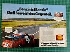 Shell Benzin Test BMW 2002 orange Oldtimer Original 1972 Vintage Advert Werbung