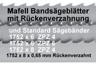 Mafell Z 5 - 3 Stück Sägeband Rückenverzahnt 1752x8x0,65mm Bandsägeblatt Holz #0