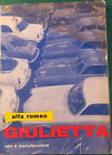 manuale uso e manutenzione Alfa Romeo Giulietta 1962