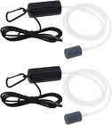 Ecsing 2 Set Pompa D Aria per Acquario Mini USB Super Silenziosa Pompa D Aria pe