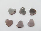 5pz charms ciondoli cuore in acciaio inox 11x10mm