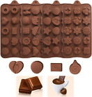 4 Pezzi Stampi Silicone Cioccolatini, Stampi Cioccolatini Antiaderente Stampi in