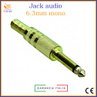 Jack 6.3 stereo spinotti connettori x per cuffie connettore audio maschio dorato