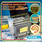 Motore Elettrico Monofase CV 0,5 KW 0,37 CV 0,5 2800 GIRI per vari utilizzi