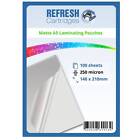 Refresh Cartridges MATTE Laminating Pouches A5 250 Micron Pack of 100 Sheets