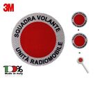 Paletta Segnaletica Ambo le Parti Rosse SQUADRA VOLANTE Unità Radiomobile