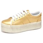 9258O sneaker zeppa JEFFREY CAMPBELL ZOMG oro scarpa donna shoe woman