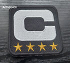 Oakland Raiders Captain C 4 star gold logo patch NFL Football USA Sports sew on