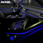 2m Blue Car Interior Atmosphere Wire Auto Strip Light LED Decor Lamp Accessories