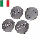 4 Tappi Coprimozzo Compatibili per AUDI 60 mm A1 A3 A4 A5 A6 Q5 Q7 Fregi Borchie