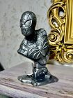 Statua Spider-Man Spiderman Busto Effetto Metal Idea Regalo Marvel Arredamento