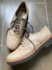 Clarks beige leather brogues size 7 vgc