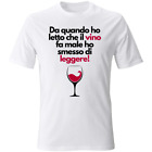 T-shirt Maglietta "Il Vino" vari colori - taglie da S a 4XL - Vedi Descrizione