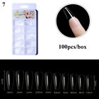 Seamless Transparent False Nail Full Cover Fake Nails Tips Long Nail 100pcs/box