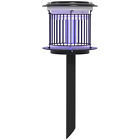 Outsunny Set 2 Lampade Anti Zanzare da Esterno con Luce LED e UV Ricarica Solare