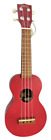 Mahalo Ukulele Soprano Kahiko Rosso Satin Custodia Inclusa Legno Sengon Regalo