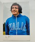 CHINAGLIA GIORGIO ITALIA CARTOLINA ED AUTOGRAFO STAMPATO