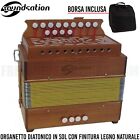 SOUNDSATION SAC-1304G-WD Organetto diatonico 4 Bassi in SOL in LEGNO + Borsa