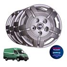 KIT SET COPPE RUOTA COPRICERCHI PER FIAT DUCATO DAL 2006 BORCHIE R16" LOGO BLU