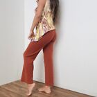 House of Harlow 1960 Revolve Rust Terracotta Lounge Flare Trousers Medium Petite