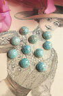 470B RAVISSANTS CABOCHONS VINTAGE IMITATION TURQUOISE LOT DE 10 CABOCHONS 9 MM