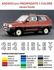 Adesivi FIAT Panda 4X4 SISLEY stickers scritte sottoporta decals sportelli 4 x 4